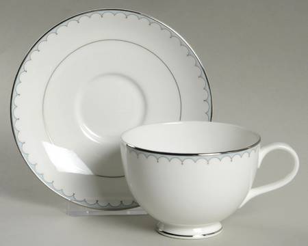 Lily of the Valley Blue Footed Cup & Saucer Set