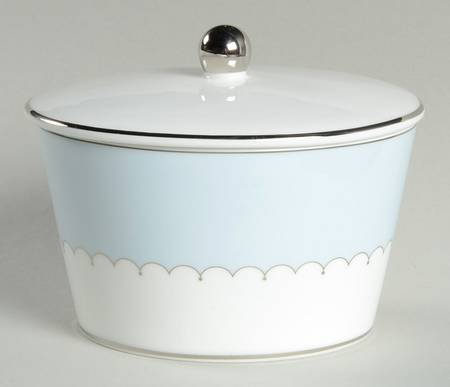 Lily of the Valley Blue Sugar Bowl & Lid