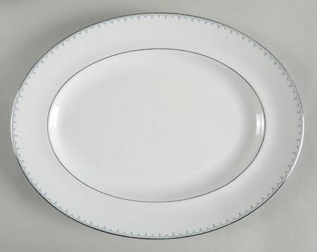 Lily of the Valley Blue 14" Oval Serving Platter