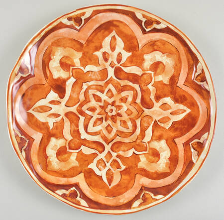 Morocco Tile 15" Chop Plate (Round Platter)
