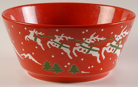 Christmas Tree 8" Round Vegetable Bowl