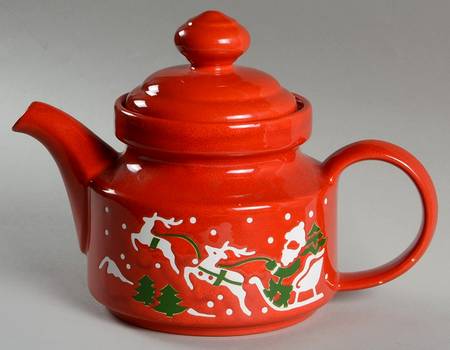 Christmas Tree Teapot & Lid