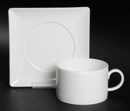 Ashlar Flat Cup & Saucer Set