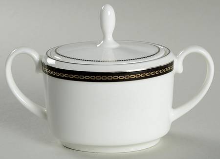 With Love Noir Sugar Bowl & Lid