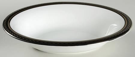 With Love Noir 10" Oval Vegetable Bowl