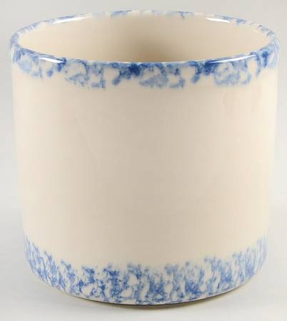 Blue Sponge Large Open Crock