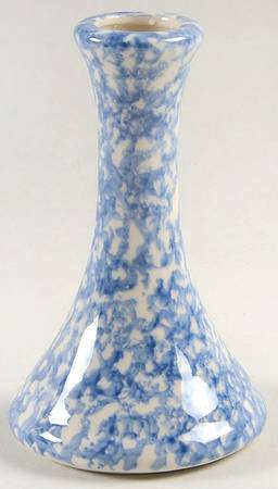 Blue Sponge 5" Candlestick