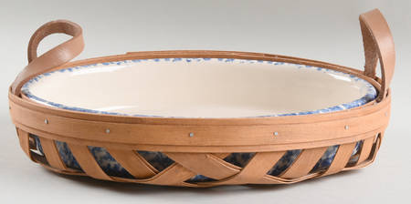 Blue Sponge 12" Oval Baker with Basket