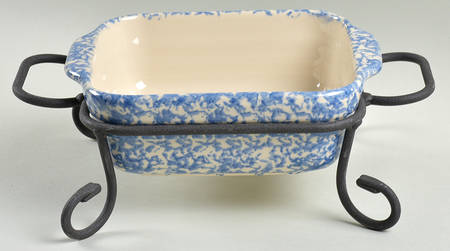 Blue Sponge 8" Square Baker & Metal Stand