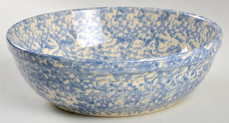 Blue Sponge 9" Round Vegetable Bowl
