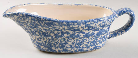 Blue Sponge Gravy Boat