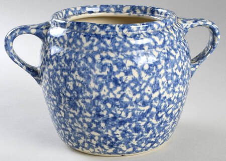 Blue Sponge Bean Pot No Lid