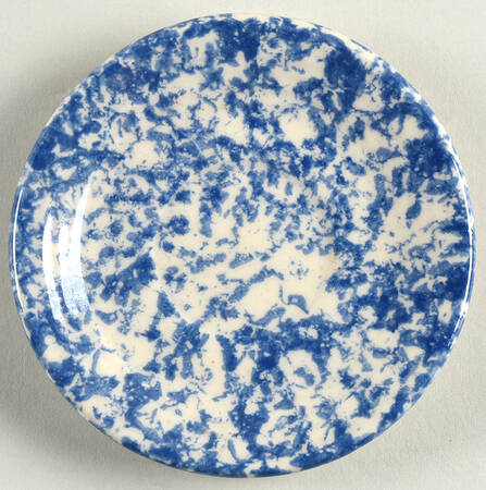 Blue Sponge Saucer for Demitasse Cup