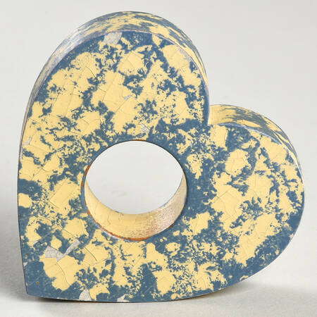 Blue Sponge Wood Napkin Ring