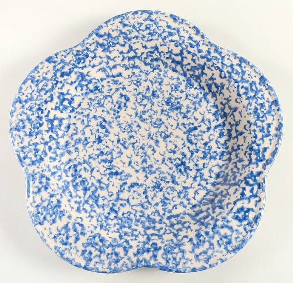 Blue Sponge Dinner Plate