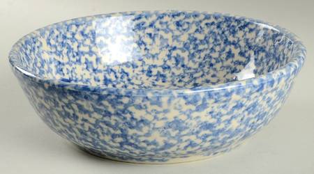 Blue Sponge 9" Round Vegetable Bowl