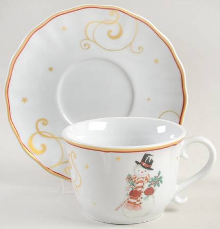 Twas the Night Before Christmas Flat Cup & Saucer Set