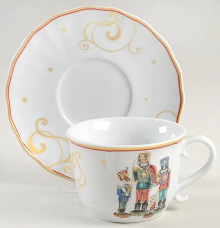 Twas the Night Before Christmas Flat Cup & Saucer Set