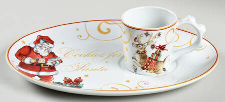 Twas the Night Before Christmas Cookies and Milk for Santa Set (Mug & Tray)