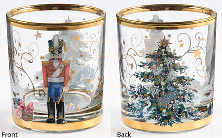 Twas the Night Before Christmas Glassware Double Old Fashioned