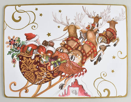 Twas the Night Before Christmas Corkboard Placemat