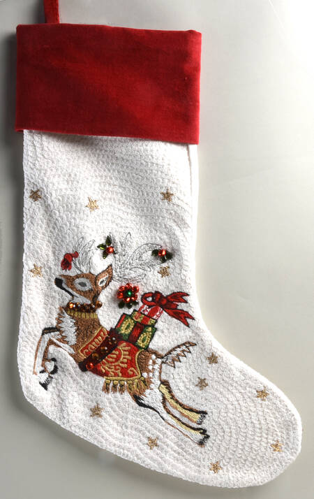 Twas the Night Before Christmas Cloth Stocking