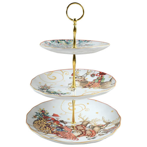 Twas the Night Before Christmas 3 Tier Serving Tray