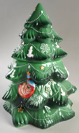 Twas the Night Before Christmas Figural Cookie Jar & Lid