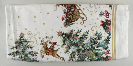 Twas the Night Before Christmas 70" X 120" Rectangular Tablecloth