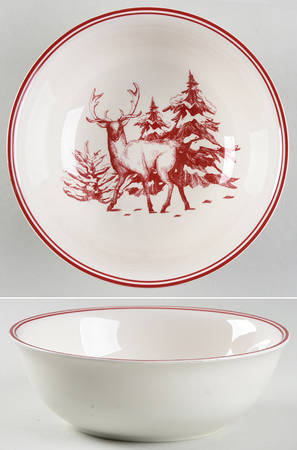 Holiday Toile Soup/Cereal Bowl
