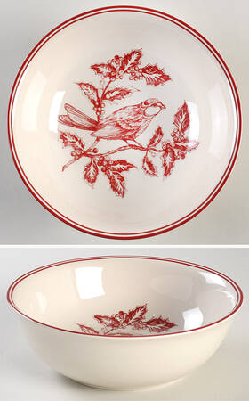 Holiday Toile Soup/Cereal Bowl