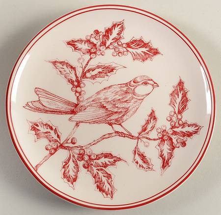 Holiday Toile Salad Plate
