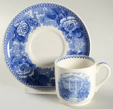 Historic State Shrine(Mississippi) Flat Demitasse Cup & Saucer Set