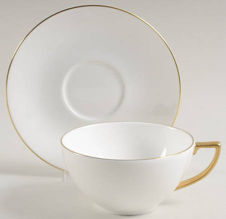 Jasper Conran Gold Flat Cup & Saucer Set