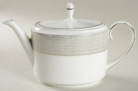 Gilded Weave Platinum Teapot & Lid