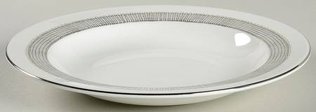 Gilded Weave Platinum Large Rim Soup Bowl