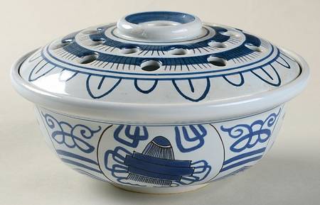 Delft Flower Holder with Frog