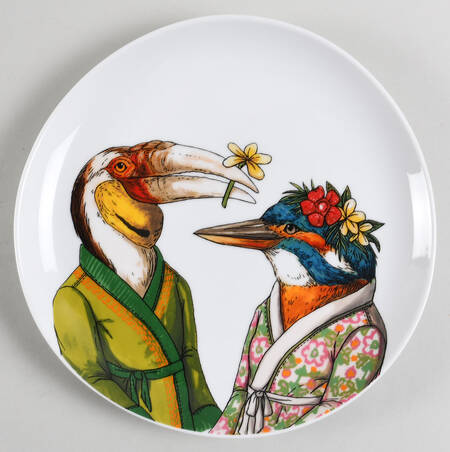 Dapper Animal Salad Plate