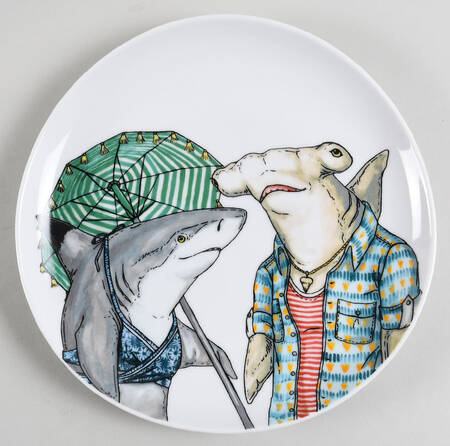 Dapper Animal Salad Plate