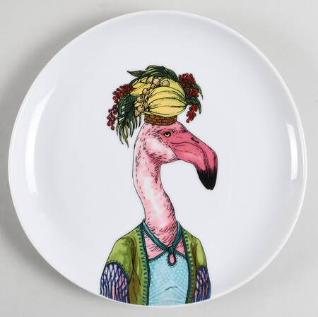 Dapper Animal Salad Plate