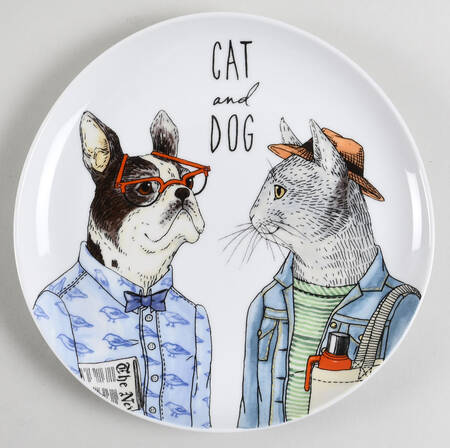 Dapper Animal Salad Plate