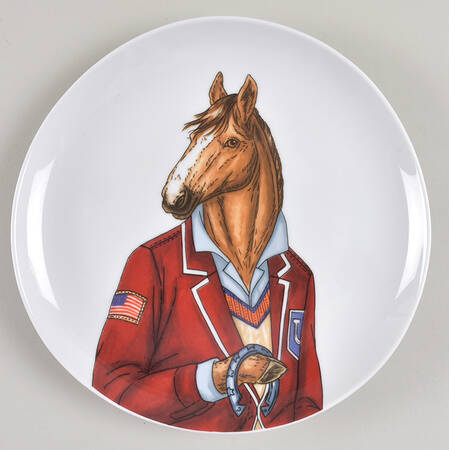 Dapper Animal Salad Plate