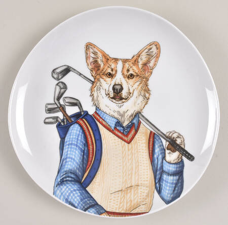 Dapper Animal Salad Plate