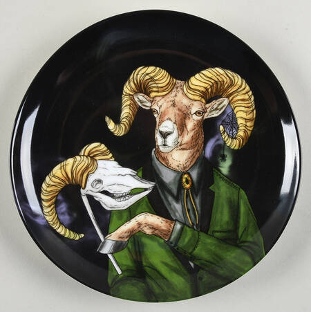 Dapper Animal Salad Plate