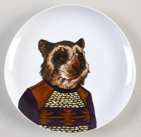 Dapper Animal Salad Plate