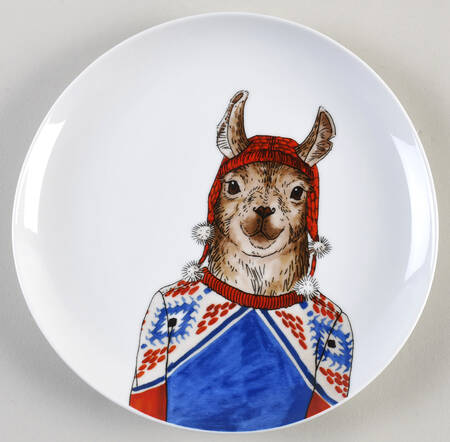 Dapper Animal Salad Plate