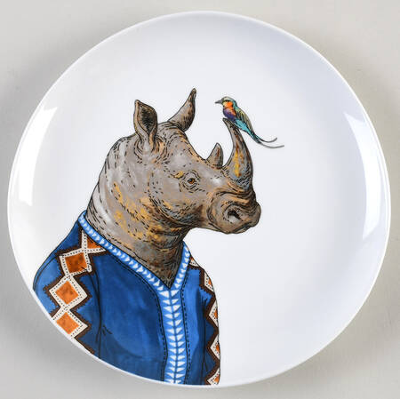 Dapper Animal Salad Plate