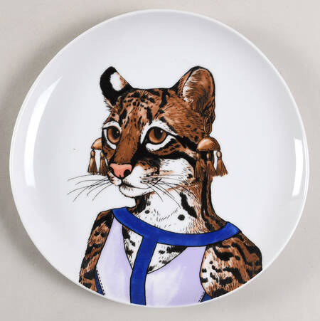 Dapper Animal Salad Plate