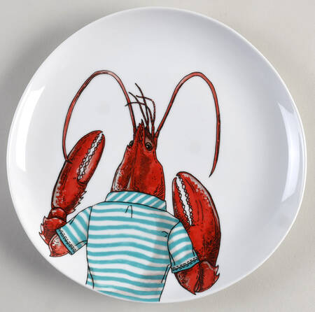 Dapper Animal Salad Plate