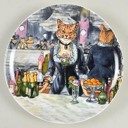 Dapper Animal Salad Plate